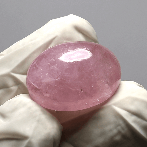 Certified 28.18 Natural Morganite Hi-Quality Untreated Oval Cabochon Gemstone - Picture 6 of 13