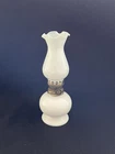 Vtg Milk Glass Oil Lamp