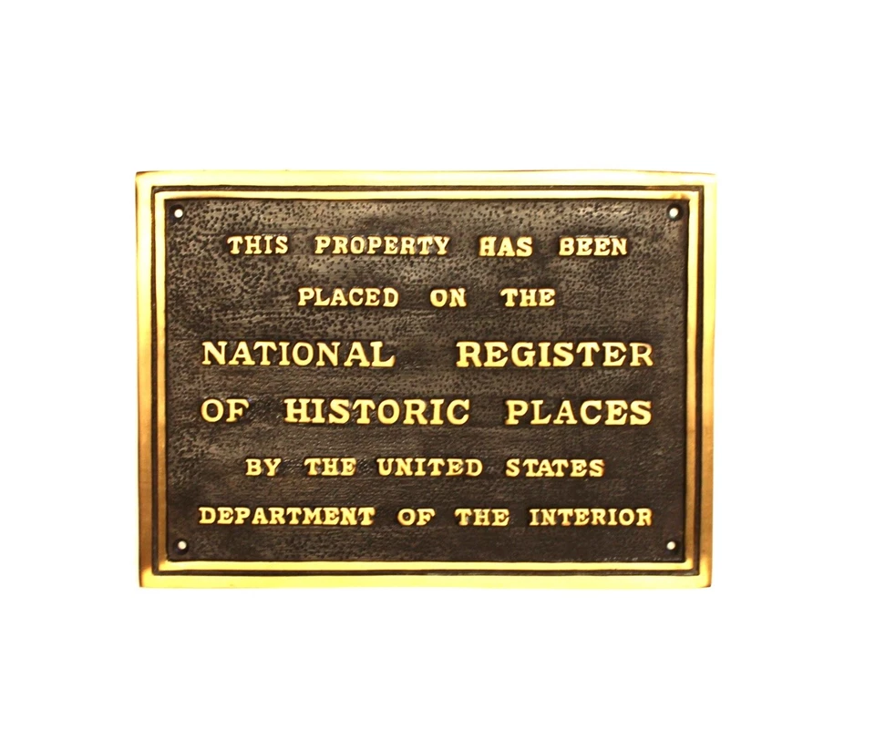 National Register of Historic Places Thick Brass Replica Plaque Wall Sign - Image 3 of 3