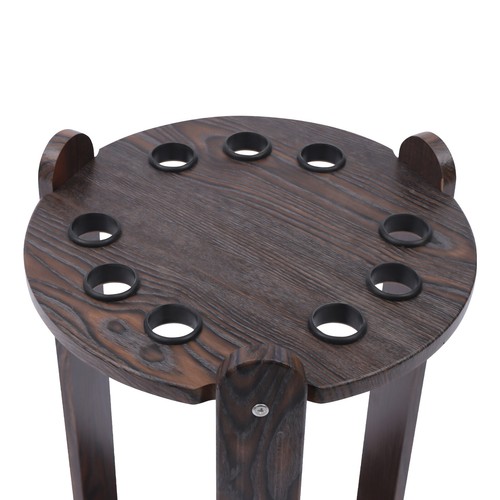 ??Round Pool Cue Rack Stick Holder 9 Pool Cue Billiard Stick Ball Set Wooden - Picture 7 of 18