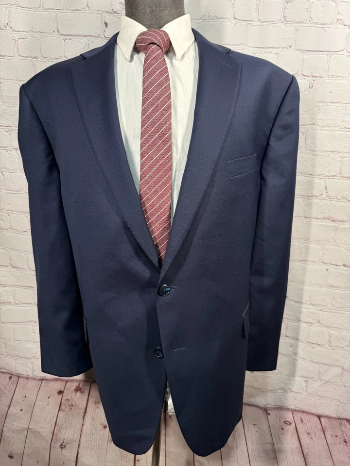 MICHAEL KORS Mens Navy Blue BIG & TALL STRETCH 2 Pc Suit 50R Jacket 44x26 Pant - Image 2 of 4