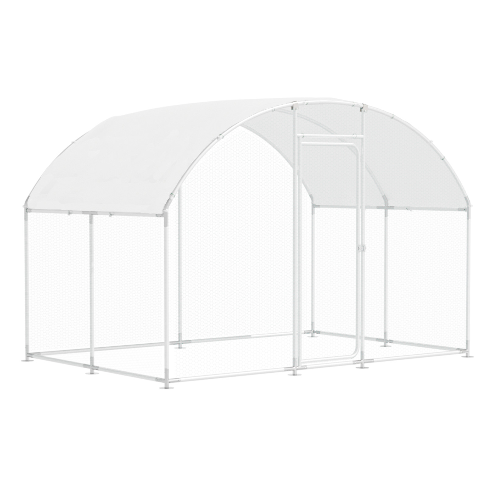 Large Metal Chicken Coop for 15-20 Chickens Walk-in Run Pen Cage Outdoor
