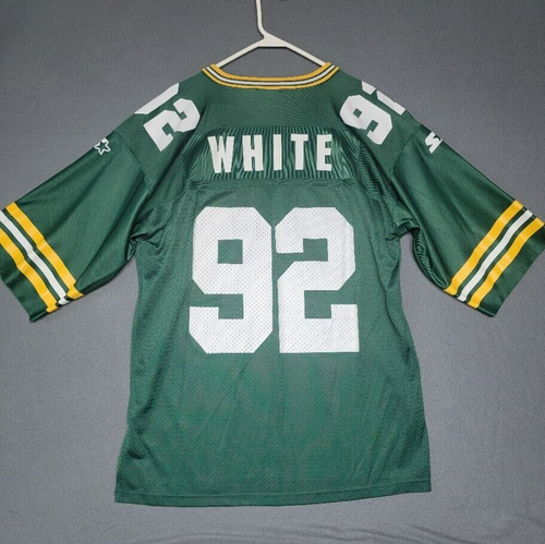 Vintage ~ 1995 ~ REGGIE WHITE #92 Green Bay Packers NFL Starter Jersey 48/LARGE - Foto 5 di 6