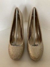 Dream Pairs Women's Size 5 Elegant Gold Slip On Pumps - 3" Stilettos - NWB 