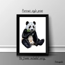 PANDA ANIMALS A4 PRINT PICTURE POSTER WALL ART HOME DECOR UNFRAMED  NEW GIFT