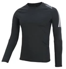 Adidas Men Alpha-skin Sports 3S L/S Shirts Black Jersey Tight Top Shirt DW8481