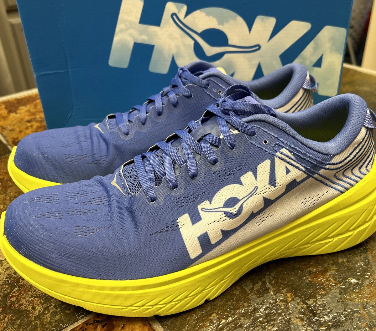 HOKA One One Men&s Carbon x Shoe - 12.5 - Amparo Blue / Evening