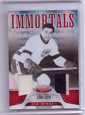 11-12 Certified IMMORTALS MIRROR Johnny Bucyk DETROIT RED WINGS DUAL JERSEY /25