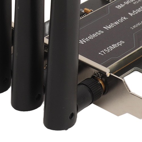 PCIe Network Adapter 2.4G 450Mbps 5G 1300Mbps 4 Antennas Standard IEEE BT4.1 PC - Picture 2 of 22