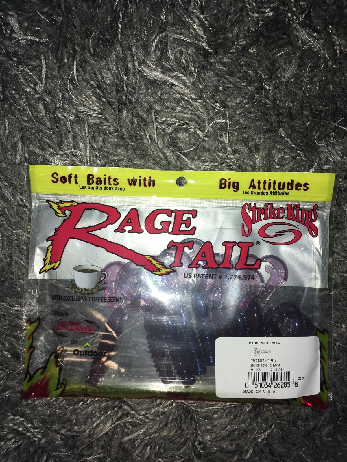 7 Strike King Rage Ned Craw 2 3/4” Soft Plastic Craw 9pk Bass Finesse Ned Bait - Image 3