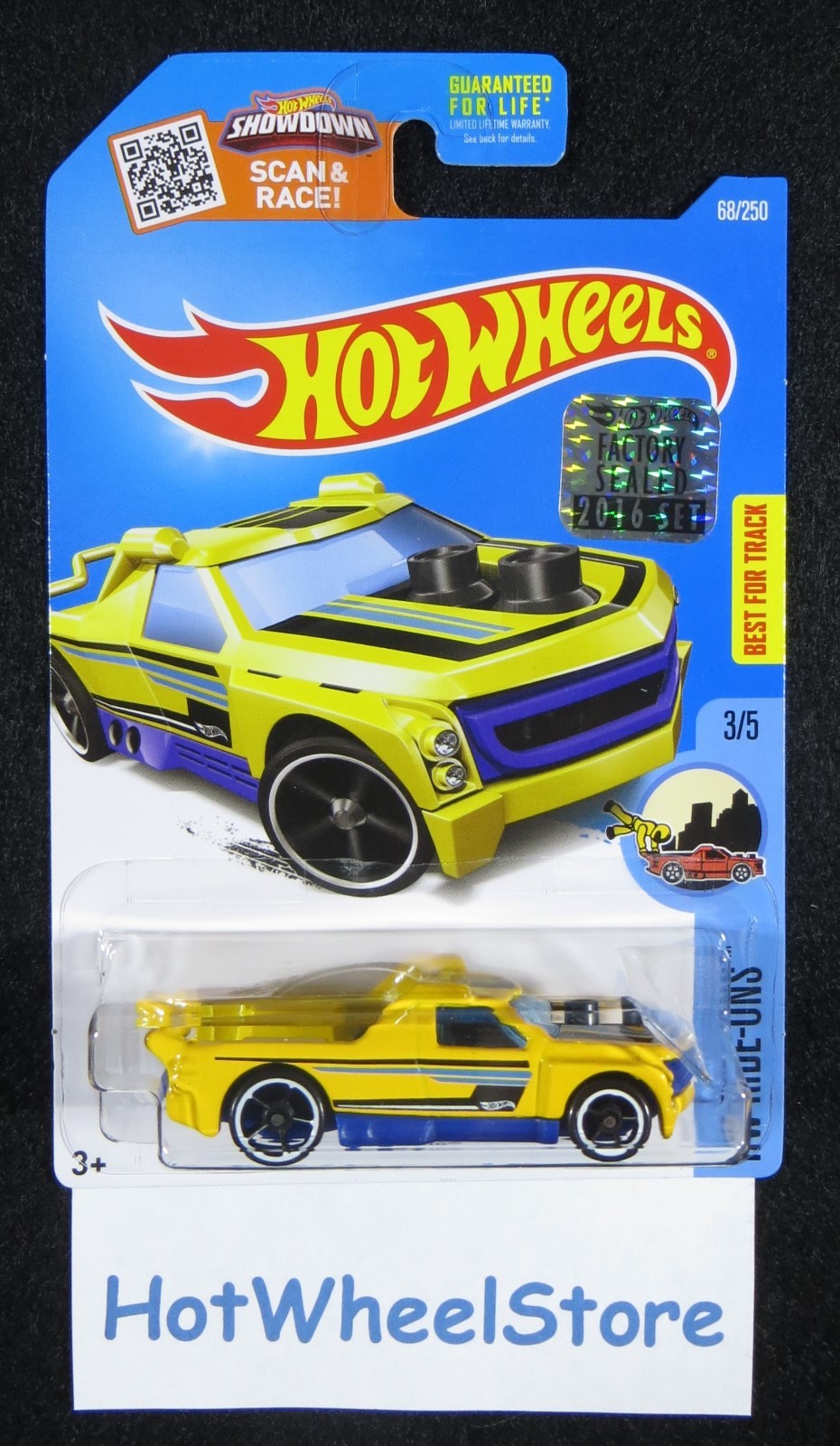 2016 Hot Wheels  Yellow Fig Rig   From Factory Sealed Set Card #136  HW-38121417