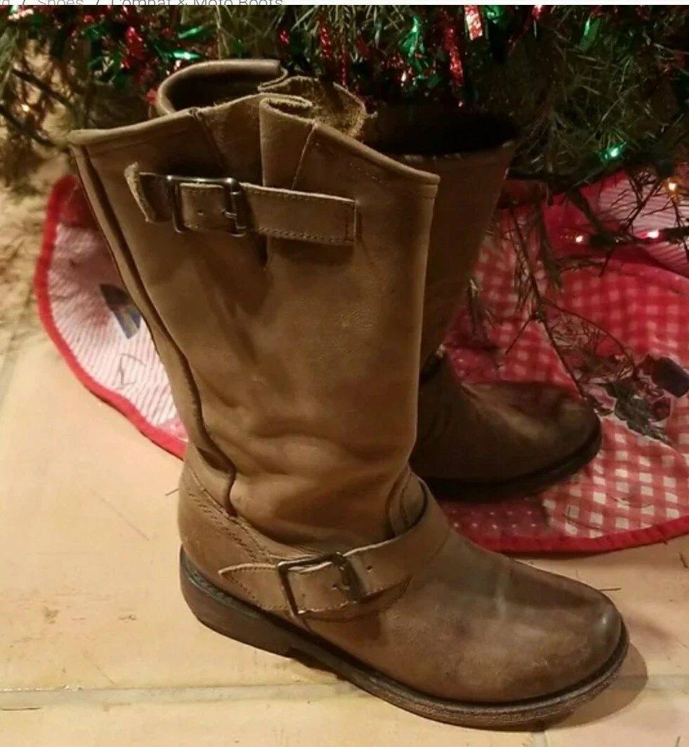 Freebird Tan Crosby Moto Boots Sz 7