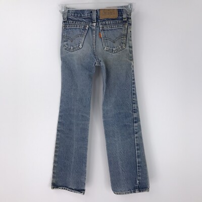 Vintage USA Made Levis Snap Button Orange Tab Blue Denim