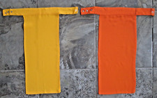 Vintage False Collar Pseudo Bib Suit Mock Neck Filler Detachable Orange Yellow