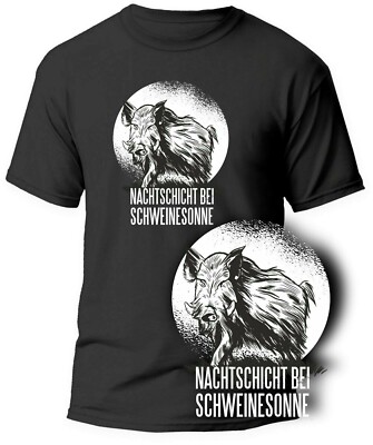 Hunter T-shirt night shift hunting wild boar pig sun shirt high seat hunt