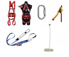Set Baumpflege Auffanggurt inkl Seil 20m Seilbremse Falldämpfer Fallschutz DIN