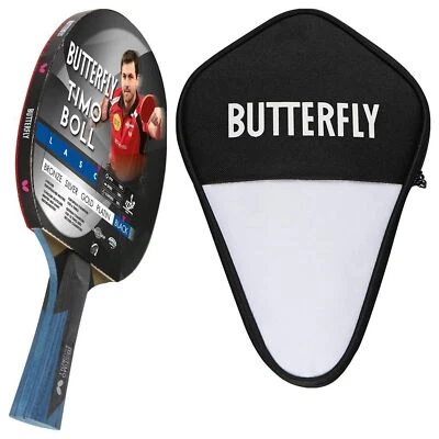 Butterfly Timo Boll Black Tischtennisschläger + Tischtennishülle Tischtennis Set