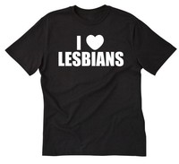 I Love Lesbians T-shirt Funny I Heart Lesbian Tee Shirt S-5x I Love Lesbians T-shirt Funny I Heart Lesbian Tee Shirt S-5x
