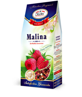 Malwa Herbata Malina Raspberry Tea 100g Rich and Aromatic Box Free Shipping!