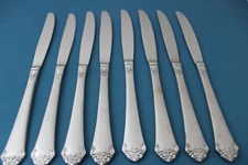 8 Dinner Knives Solid Oneida PRINCETON Stainless LIGHT USE China 9 1/2"