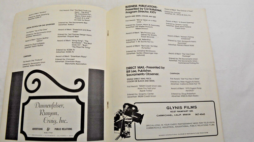 Sacramento Advertising Club Awards Souvenir Program 1973 - Picture 6 of 8