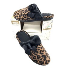 brand new Totes Memory Foam Women's Slippers Cheetah Print in Size Large 8-9