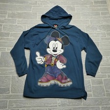VINTAGE Mickey Unlimited Hooded Shirt Size M Jerry Leigh Jumbo Graphic Hoodie
