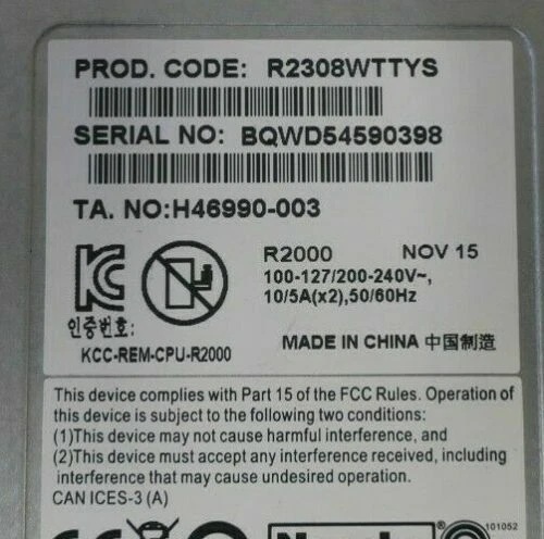 Intel R2308WTTYS SR2308 2x 6-Core E5-2620v3 2.40GHz 64GB 8x 3.5" Bay 2U Server - Image 3 of 3