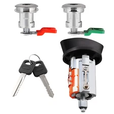 Ignition Switch Lock Cylinder + Pair (2) Door Lock Cylinder W/2 Keys For Ford