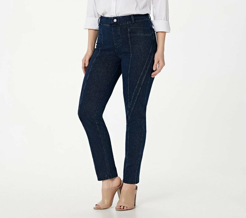 18WP Petite Plus Slim-Leg Pull On Jeans 