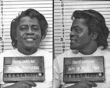 1988 Singer JAMES BROWN Glossy Mugshot 8x10 Photo Print South Carolina Poster