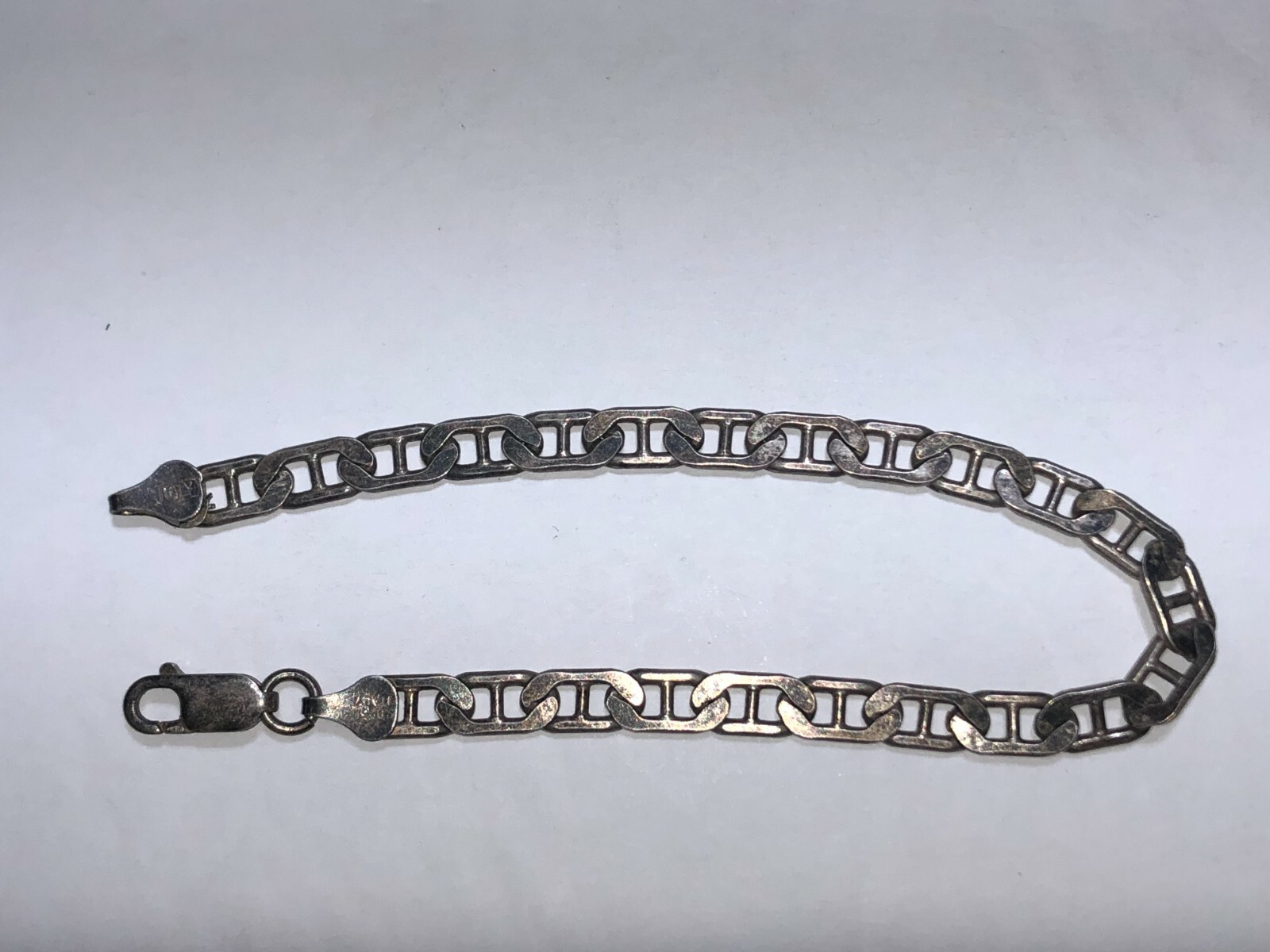 Old School Thin Chain Link Bracelet Sterling Silv… - image 7