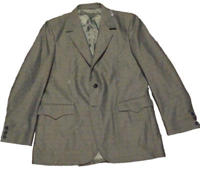 CIRCLE S WESTERN BLAZER SPORT JACKET Men's SIZE 42 Regular Blue 42R VINTAGE