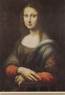 Art Postcard La Gioconda Leonardo da Vinci's Workshop Prado Museum 4 x 6