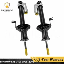 Pair Rear Hydraulic Shock Absorber Strut For BMW E38 740i 740iL 4L 4.4L 1995-01