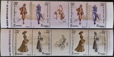 RUMANIA 2003  -  MODA SIGLO XX ( DOS SERIES )