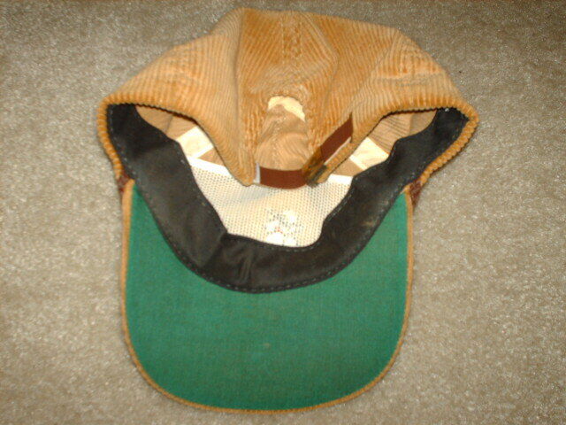 Vintage 1980s Men's Hat Cap Brown Corduroy Bear C… - image 4