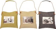 Hoff Interior 9818 Shopper "Bicycle" 65 x 38 x 3 cm Canvas + Leather Bike