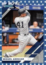 2019 Donruss Independence Day Variation SP #129 Miguel Andujar Yankees 🔥⚾🔥