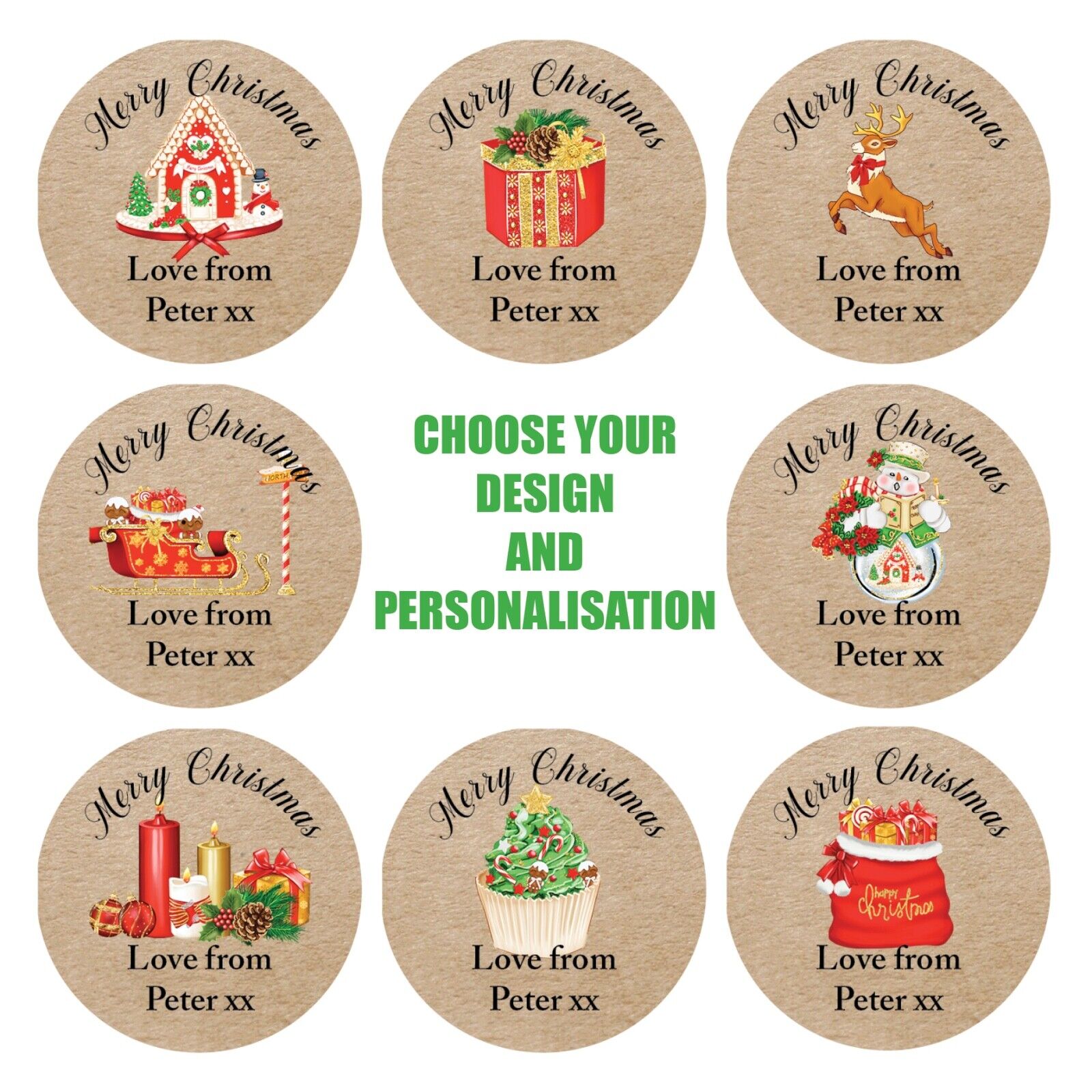 PERSONALISED Max 86% OFF CHRISTMAS STICKERS NAME LABELS WR GIFT 5 ☆ very popular PRESENTS TAG