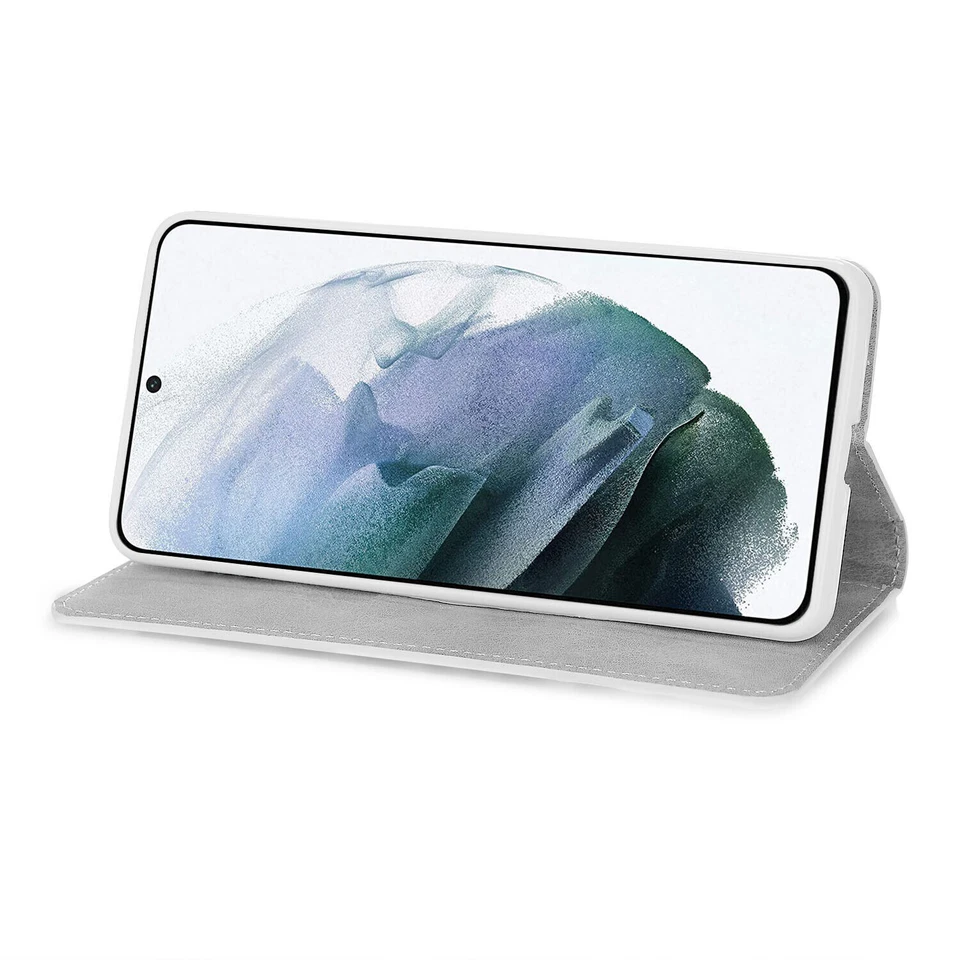 闪亮皮革翻盖卡槽钱包式保护壳 适用于三星 Galaxy S25 S24 S23 S22 S21 — 第 2/4 张图片