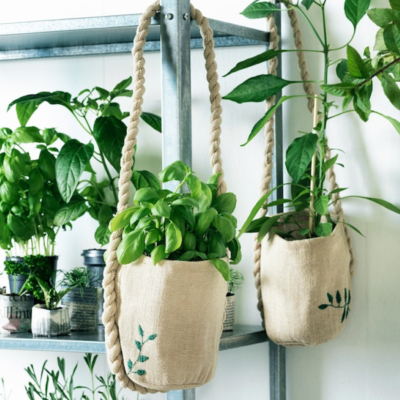 hanging planter with drainage Matte White Hanging Planter, No Drainage, 5 Sizes, 18