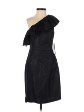 NWT H By Halston Women Black Cocktail Dress 0
