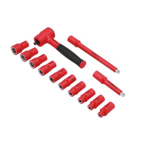 Set Di Chiavi A Bussola Isolato Laser 1/4"D 13pz 8799