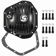 Black Rear Differential Cover Fins For 1986-2022 Ford F250 F350 10-bolt Aluminum