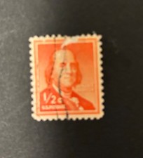 #1030 Unifed States 1/2 Cent Benjamin Franklin orange-Liberty Series-