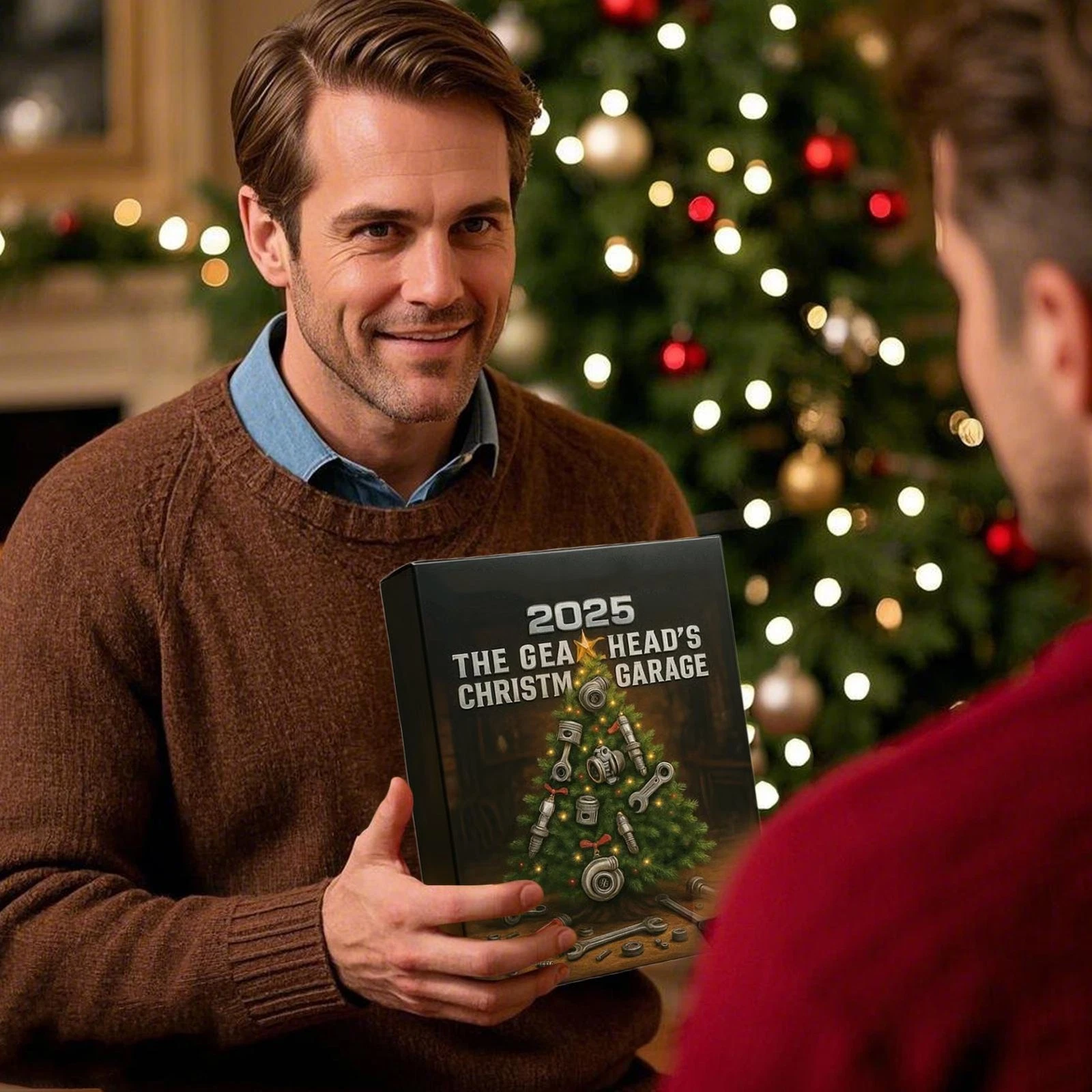 Christmas Advent Calendars 2025 2D Acrylic Auto Part Tools Pendants 24 Days