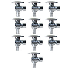 10 Pack XFITTING 1/2" Pex-B x 3/8" OD Angle Stop Valve, 1/4 Turn, Lead Free 