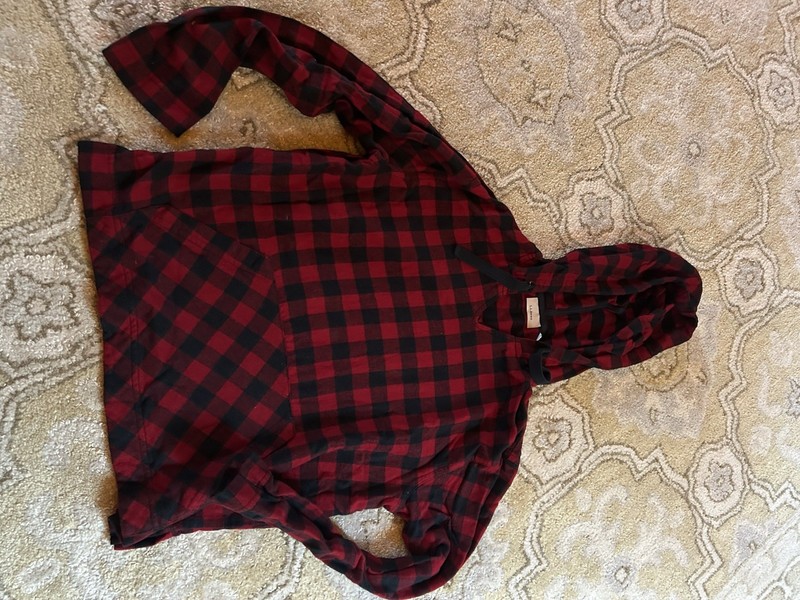 L.L. Bean Scotch Plaid Flannel Hoodie women’s S