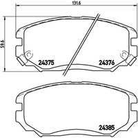Brembo P 30 038 Bremsbelagsatz FüR Hyundai KIA Sonata Grandeur Opirus NF TG GH
